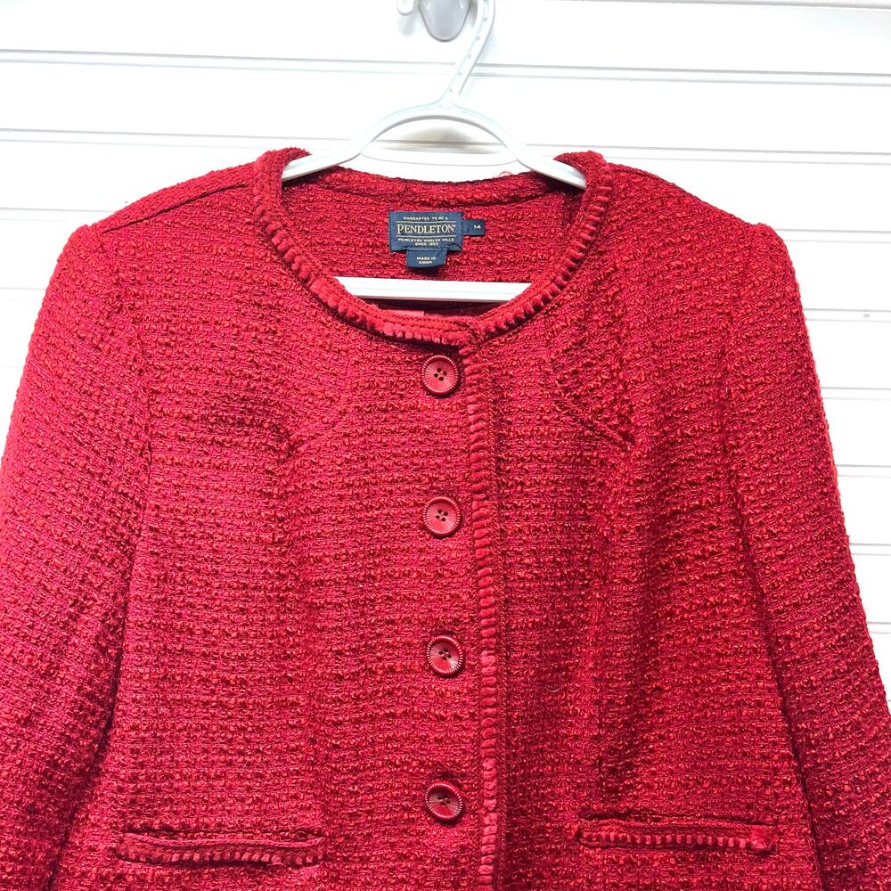 Pendleton Wool Blend Fully Lined Button Front Bla… - image 3